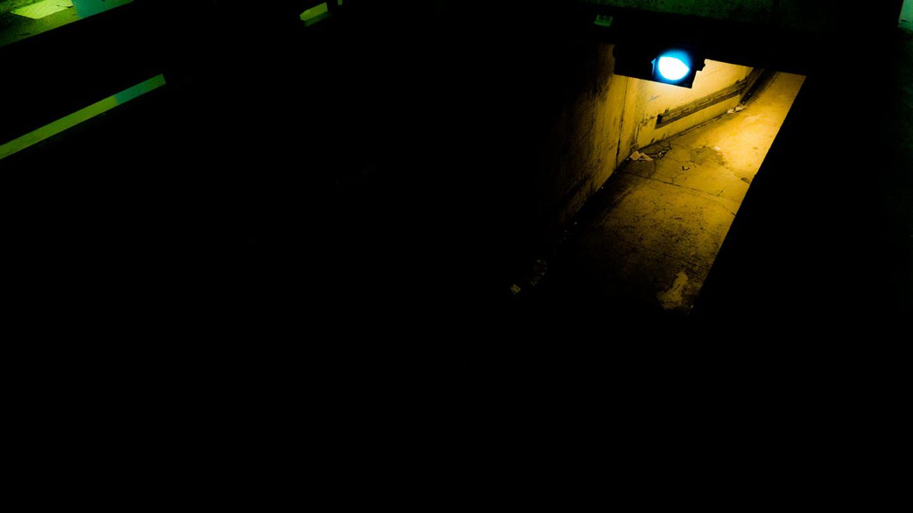 under the train